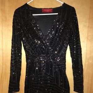 Black Sequin Dress
